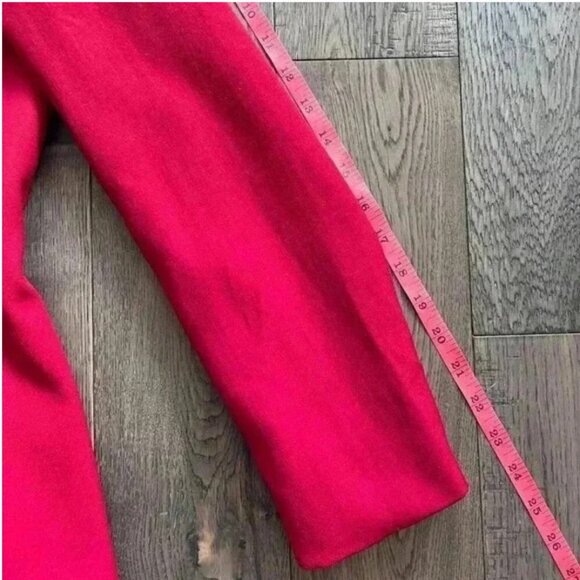 Rena Rowan Red Wool Blazer Size 10 Vintage Woolmark Tailored Suit Jacket - Picture 8 of 8